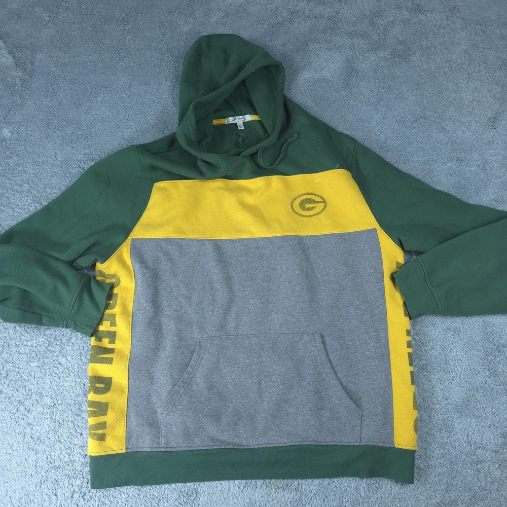 Green Bay Packers Hoodie Sweatshirt Mens 2XL Green NFL Football Junk Food